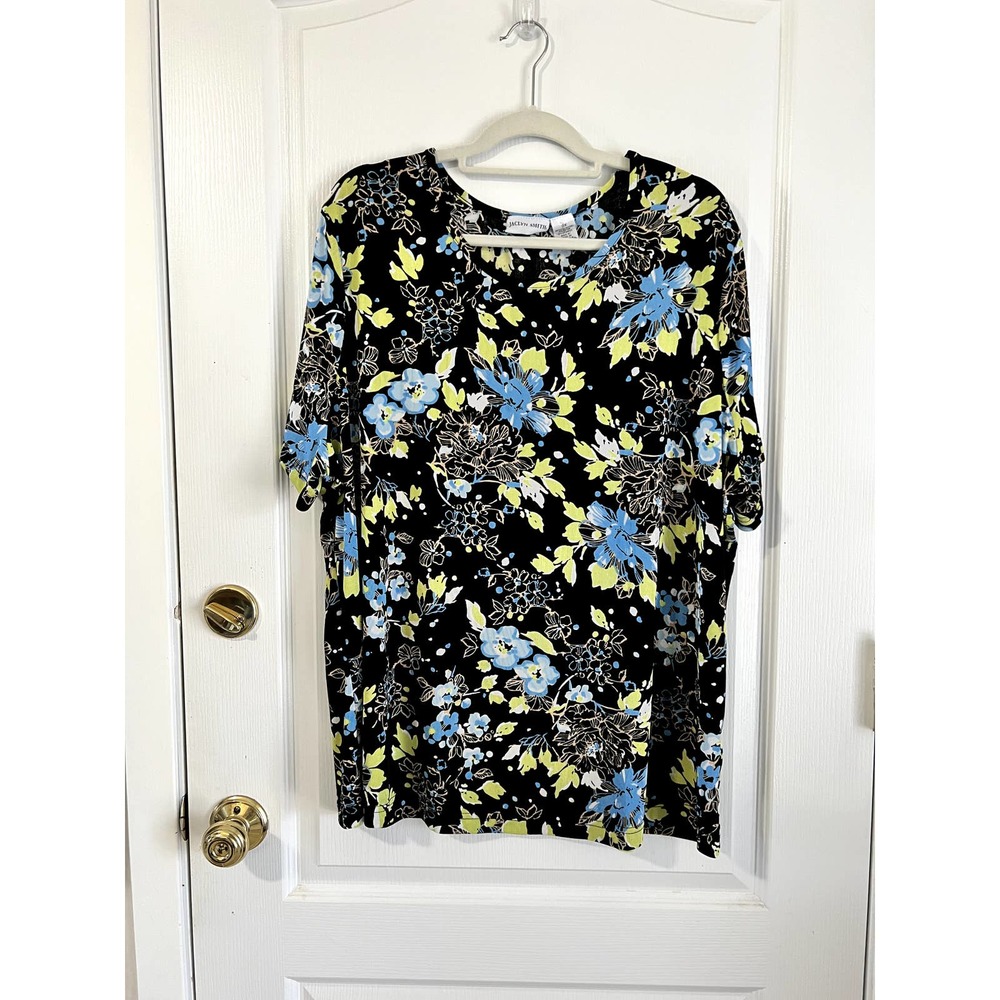Jaclyn Smith Floral Top Short Sleeve Plus Size 3X